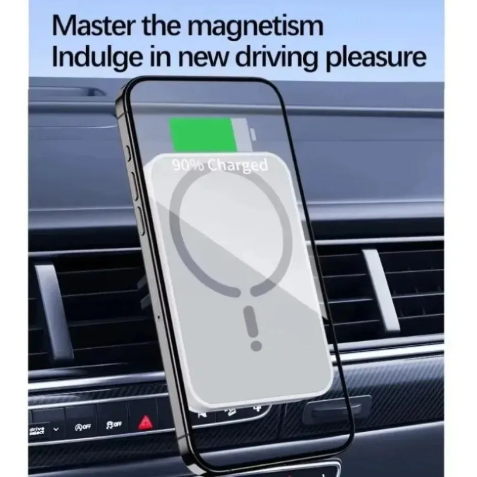 Soporte Magnético para Auto con Carga Inalámbrica MagSafe 15W